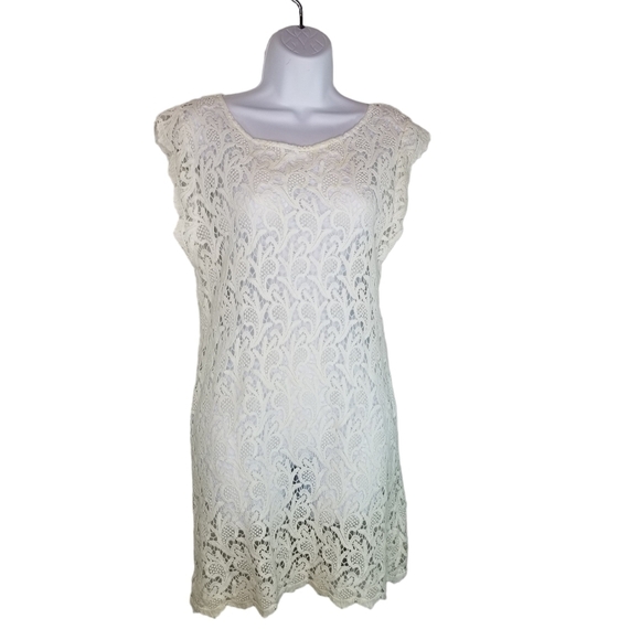 Eberjey Dresses & Skirts - Eberjey white crochet coverup dress